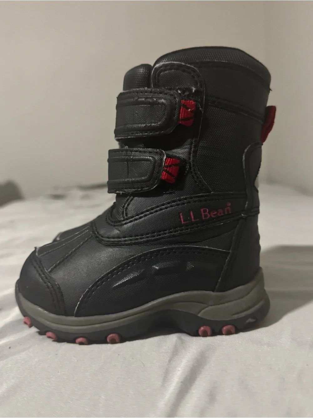 L.L. Bean Kids' Black & Red Snow Boot